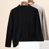 Hengyuanxiang Men's 100% Pure Wool Round Neck Sweater - Autumn/Winter Plus Velvet Thickened