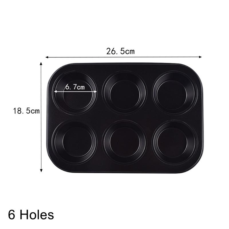 

48 Holes Mini Round Muffin Cake Pan Cupcake Mold Non Stick Baking Dishes Carbon Steel Oven Trays Pastry Tool Kitchen Bakeware 6 Holes