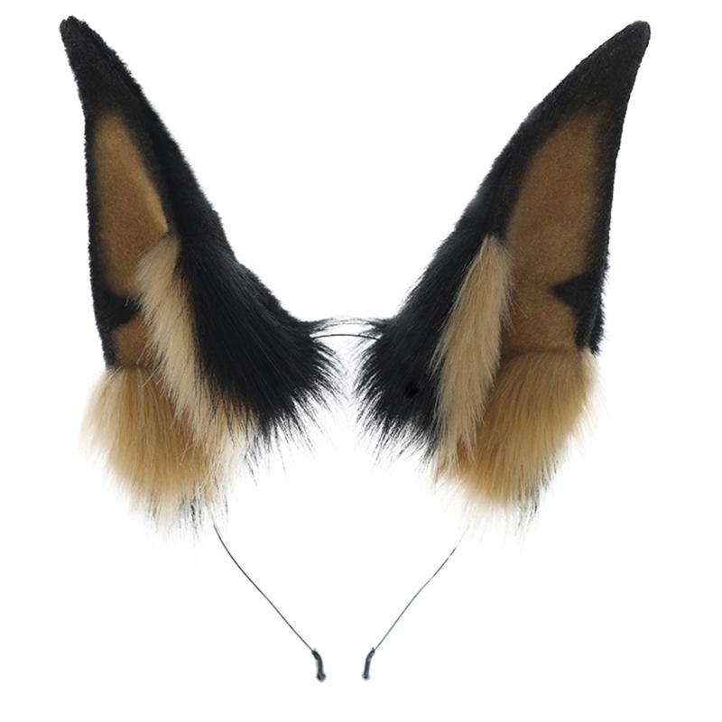 

Dobermann Handmade Animal Furry Headband Hair Hoop for Masquerade 1 чорний/верблюд