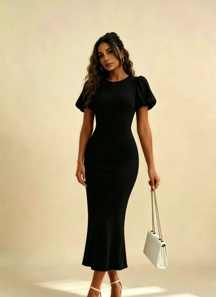 2026 new women's clothing temperament commuter high-end dress elegant slit short sleeve hip skirt women's summer