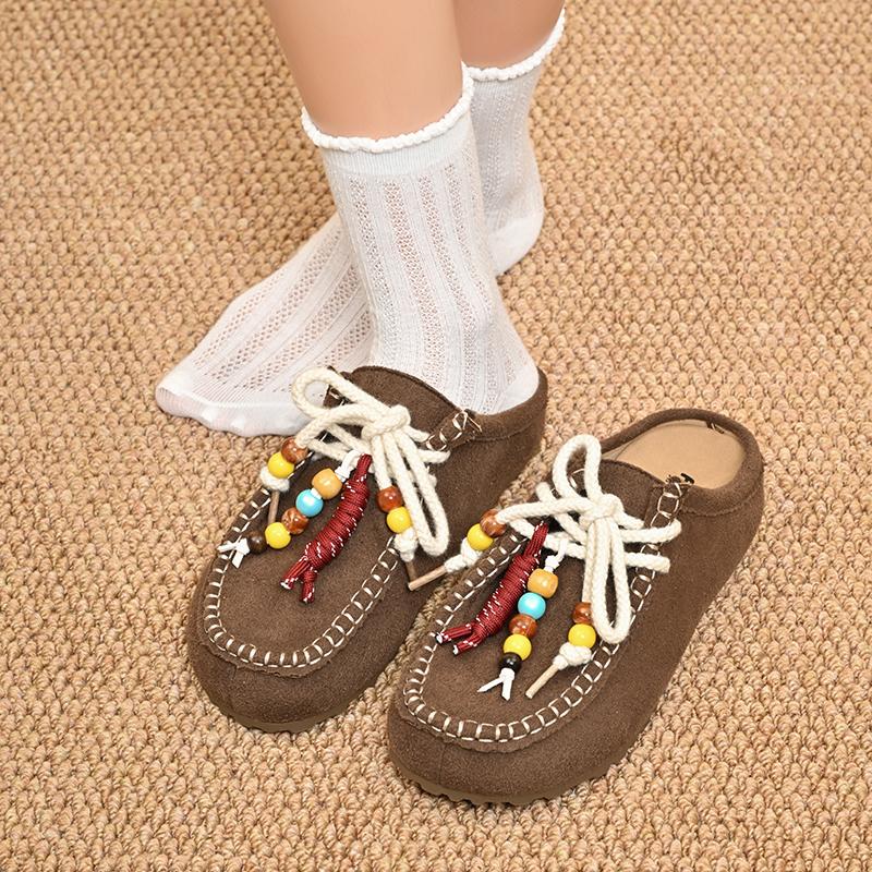 Móda 2025 NOVÉ Módní Barevné Korálky Šněrovací Ležérní Boty Dámské 2025 Podzim Pohodlí Kulatá Špička Tenisky Měkké Protiskluzové Boty