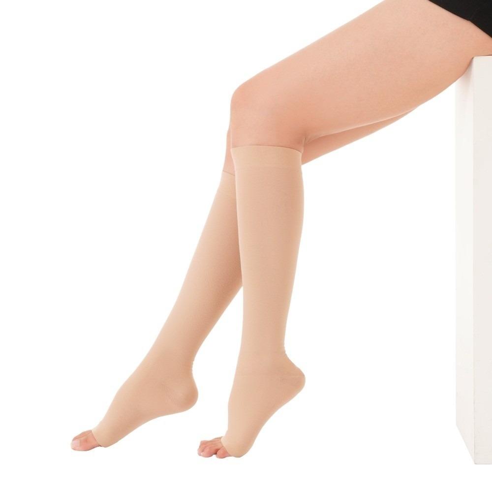 Peep Toe Pressure Level 2 Varicose Veins Socks Elastic Circulation 23-32mmHg Compression Socks Black Athletic Recovery