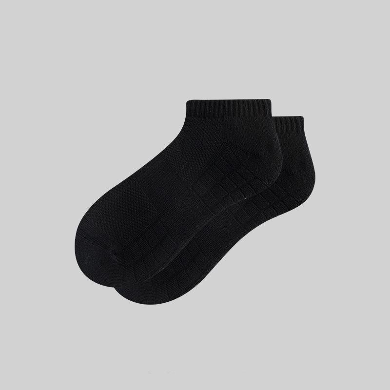 Men's Mid-Calf Terry Cotton Sports Socks - Spring/Summer Running & Basketball, Shock-Absorbing, Thickened, Long-Length