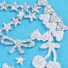 10 Pezzi Strass Scintillanti Termoadesivi Toppe a Forma di Cuore Stella Fiocco Toppe con Strass Per Cucito e Progetti di Sartoria