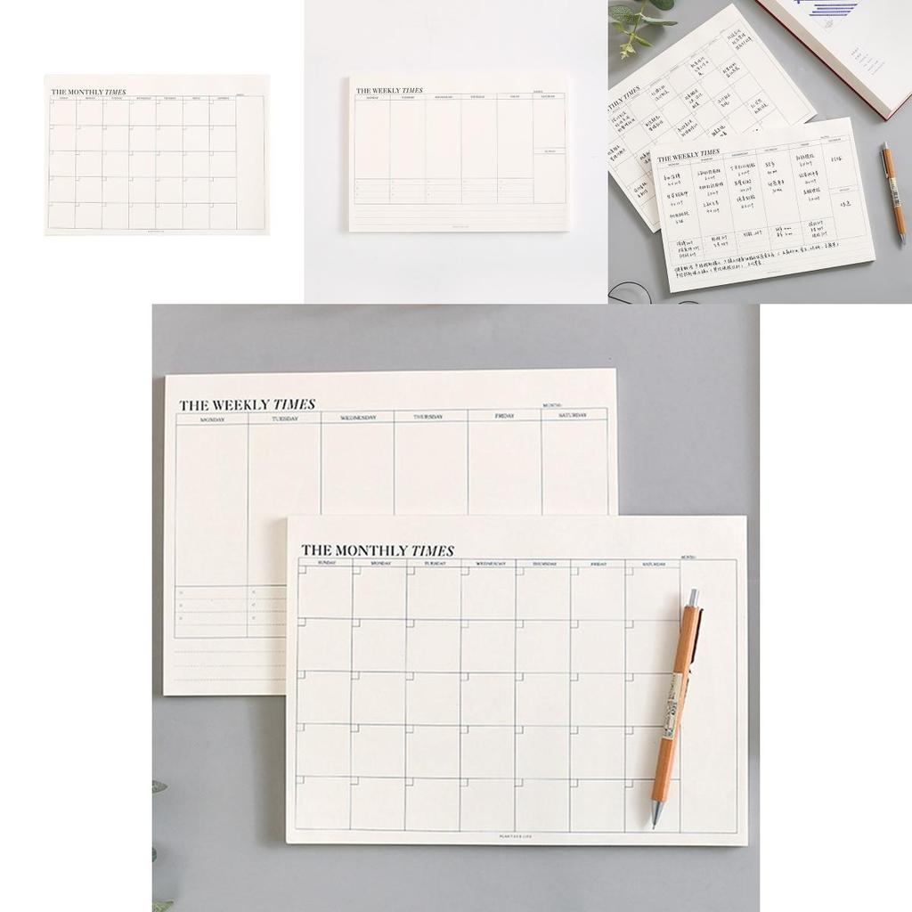 Perfectly Designed Simple Tearable Monthly Plan Book For Organized Work And Study Notes