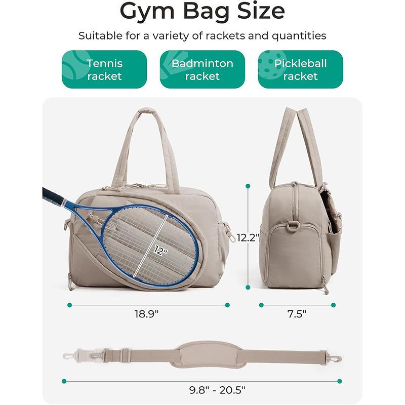 Badminton Tennis Pickleball Sports Bag, Gym Training Storage Duffle Bag For Men Women