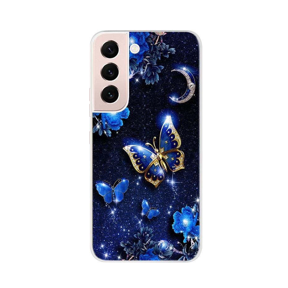 Beautiful Flower Phone Case For Samsung Galaxy S22 Pro S 22 Ultra 5G Case Cute Cat Soft Silicone TPU Cover For Samsung S22 22Pro