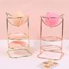 Three-Layer Metal Makeup Egg Rack Sponge Holder Makeup Powder Puff Blender Storage Rack Sponge Drying Display Holder
