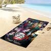 Name Custom Demon Slayer Print Beach Towel, Large Soft Quick Dry Towel for Beach Camping Swimming