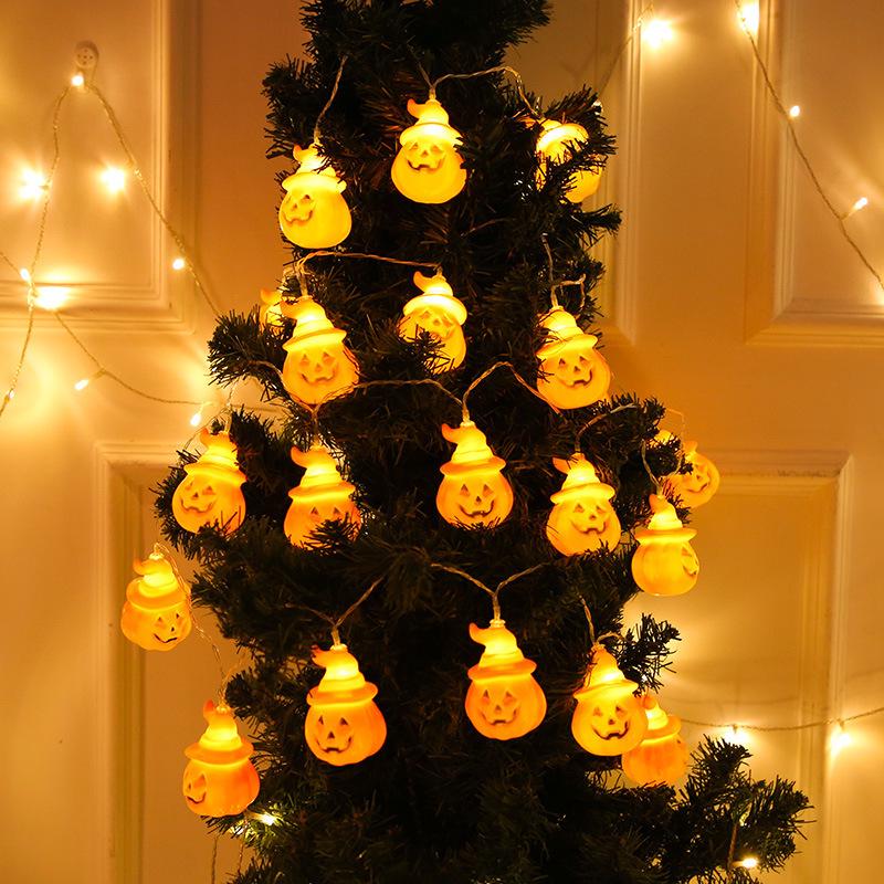 LED Ghost Hand Halloween String Lights - Spooky Pumpkin & Skull Décor