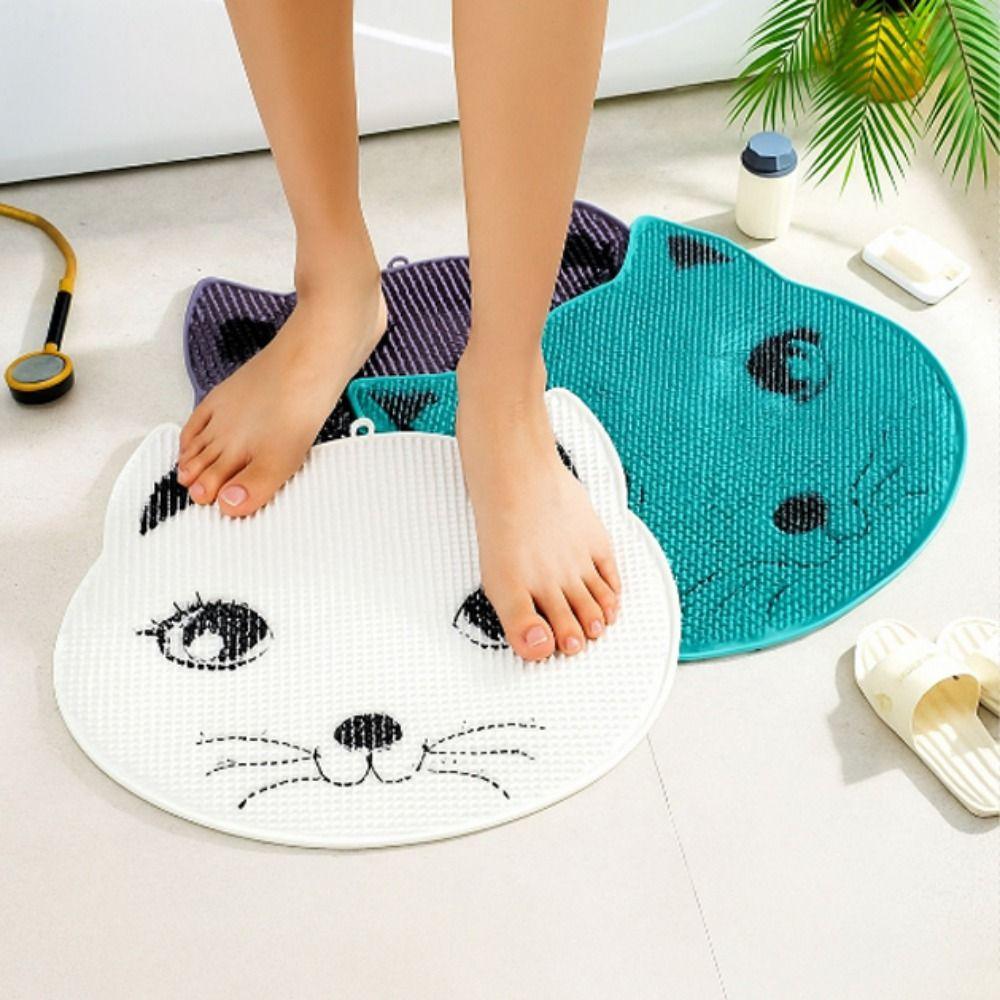 Cartoon Bathroom Non Slip Pad Anti Slip Massage Pad Scrubbing Bath Tool Floor Mat Foot Rubbing