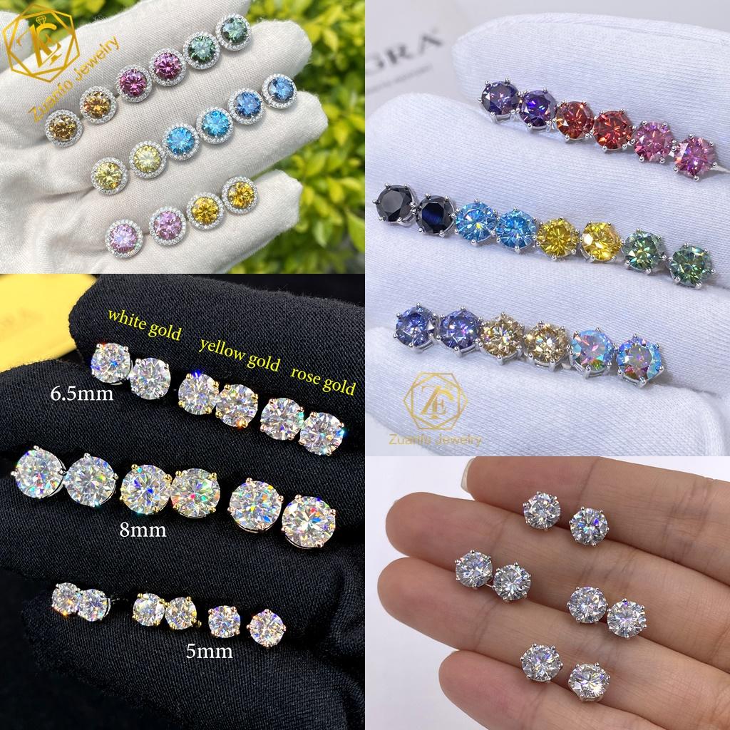 Price 1 Carat VVS Diamond Moissanite Earrings D Color 925 Sterling Silver Studs for Men and Women
