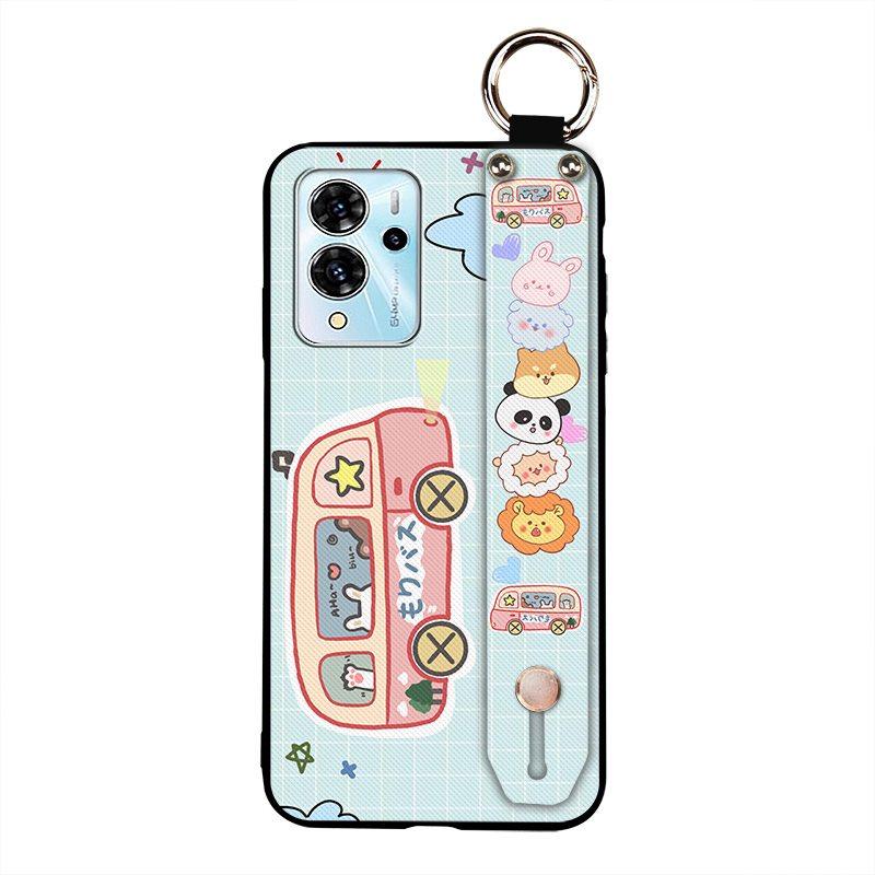Wrist Strap Soft case Phone Case For ZTE Blade V40 Pro Dirt-resistant Cartoon Back Cover Cute Waterproof Anti-knock Ring