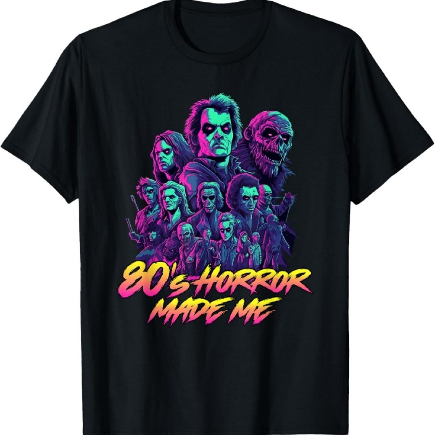

80s horror movies made me undead monster retro horror fan T-Shirt S