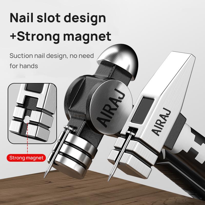 Small Hammer Mini Claw Hammer Head Fitter Hammer Octagonal Hammer Multifunctional Integrated Nail Hammer Nail Hammer