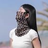 Sunscreen Veil Ice Silk UV-Protection Face Scarf for Women - Breathable, Thin, and Neck Gaiter Style for Summer