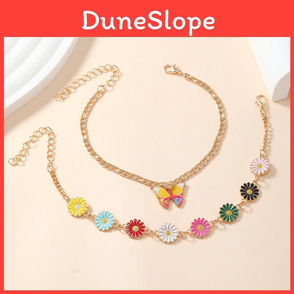 European Style Ladies Anklet Set With Geometric Alloy Design For Casual Wear