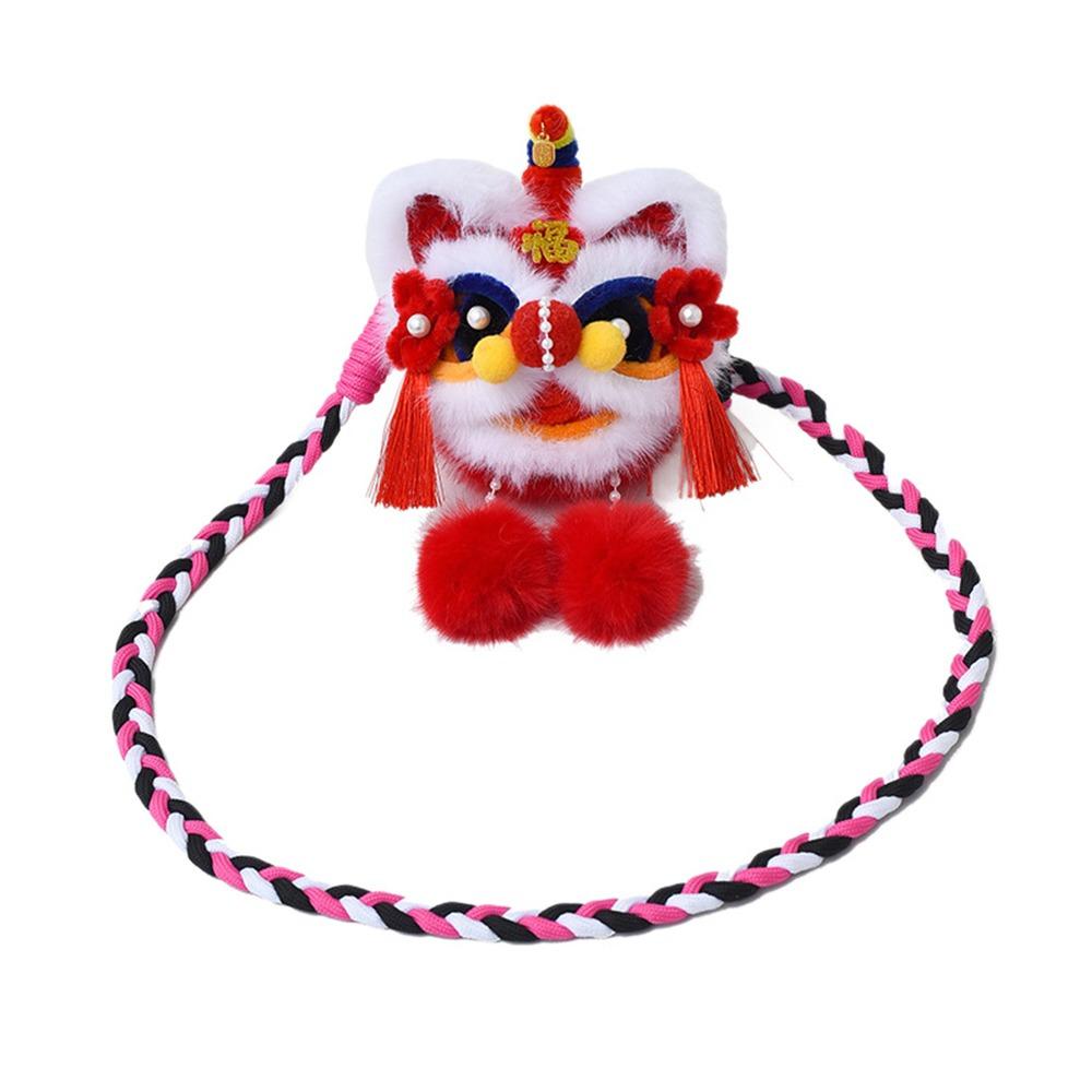 

New Handmade Kintted New Year Shoulder Bag Red Color Children s Lion Bag Personality Crochet Lion Dance Bag бежевый