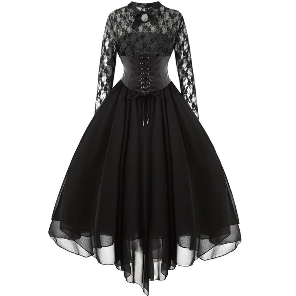 Women's Fashion Cool  Party Lace Casual Embroidery Bandage Elegant Dress