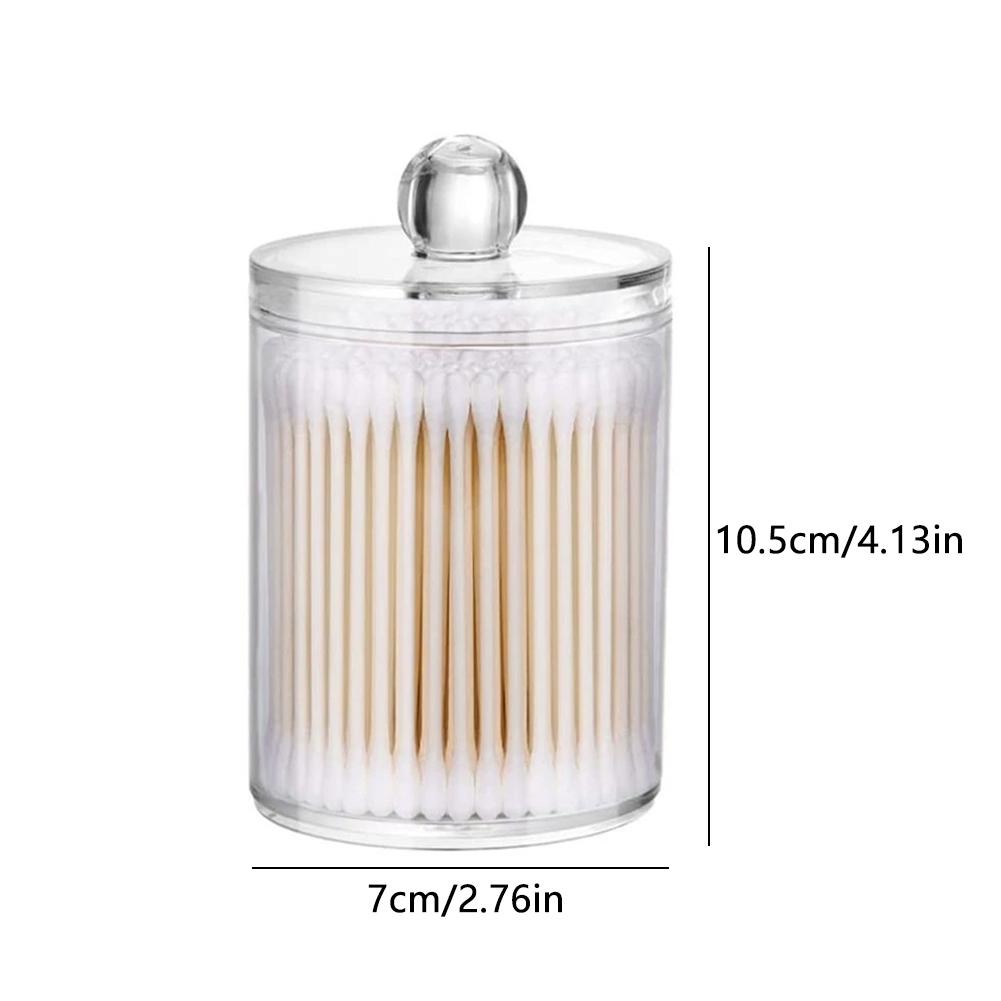 1/2/3/5pcs Makeup Organizer Cosmetic Storage Box Organizador Cotton Swab Holder Cotton Pad Box Clear Plastic with Lid Dust-proof