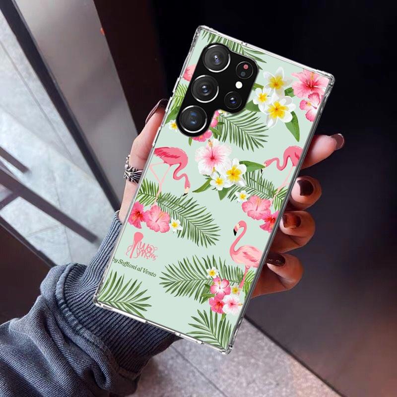 

Pink Red Flamingo Phone Case For Samsung Galaxy S23 S24 S25 Edge S26 Ultra S22 + S21 Plus S20 FE Cover Silicone Print Shell Gala Samsung S21 Ultra