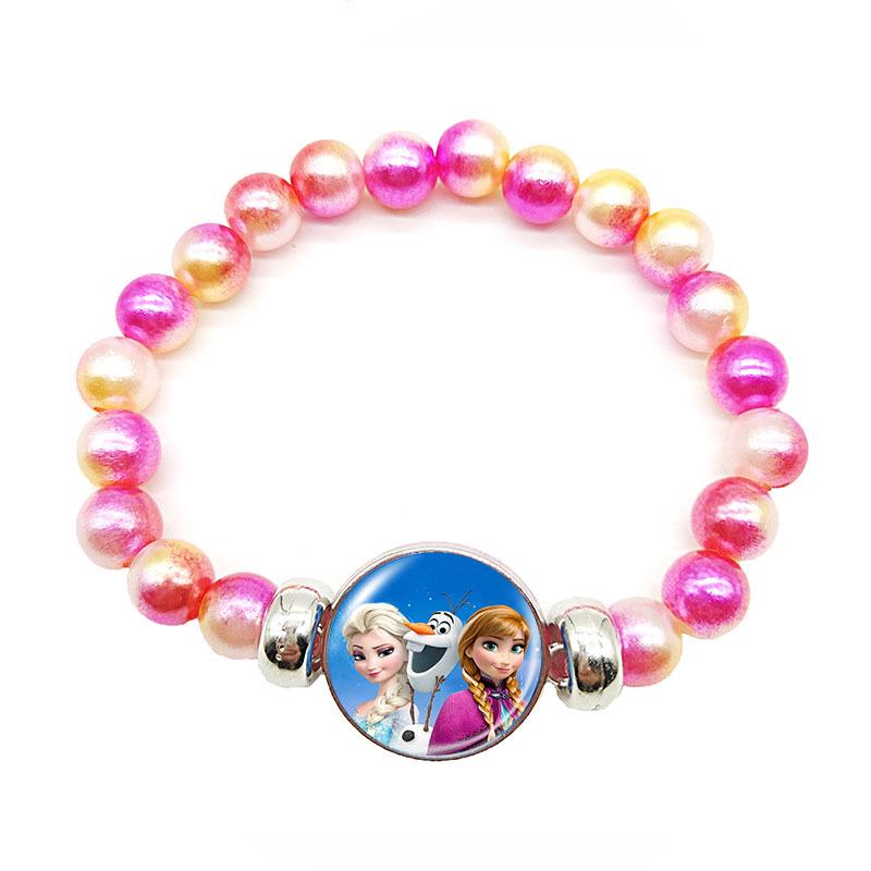 Frozen Princess Elsa Rainbow Beaded Retractable Children's Bracelet
