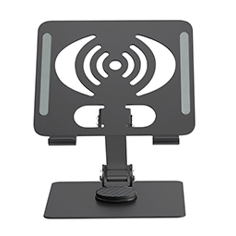 

L-13 360-Degree Rotatable Desktop Tablet Holder Stand Foldable Aluminum Alloy Tablet Bracket Black