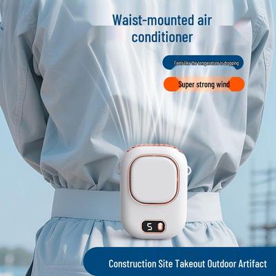 2026 Waist-Hanging Mini USB Fan: Powerful Wind, Customizable Logo, Neck-Hanging, USB Rechargeable