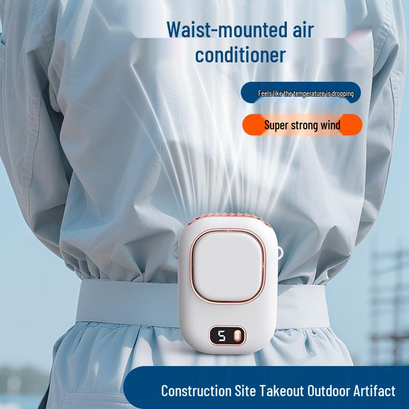 2026 Waist-Hanging Mini USB Fan: Powerful Wind, Customizable Logo, Neck-Hanging, USB Rechargeable