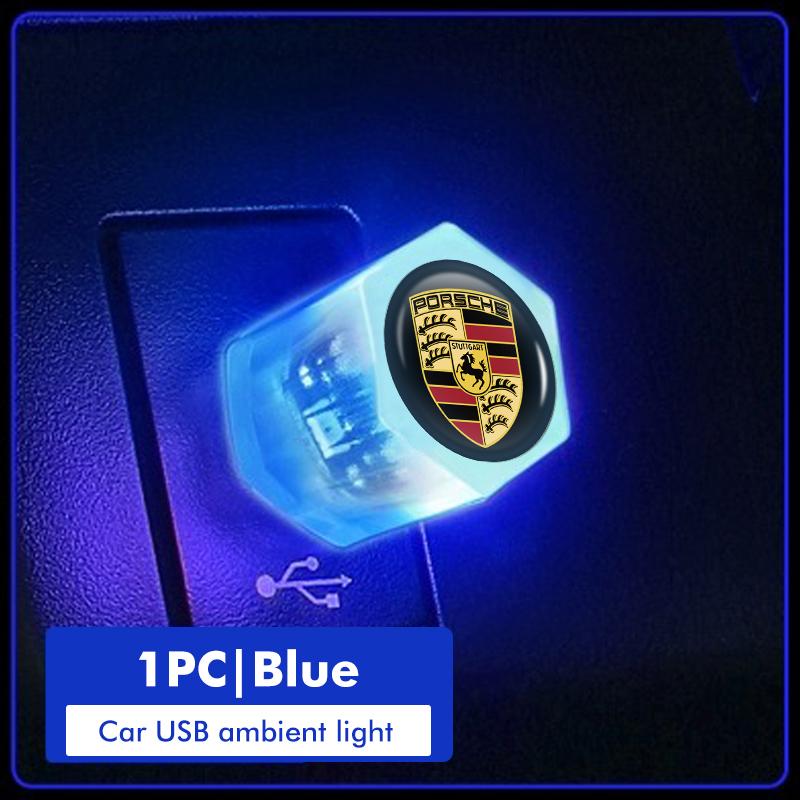 For Porsche Car Mini USB LED Auto PC Computer Portable Light Plug Play Boxster Cayenne Panamera Macan Cayman 911 918 996