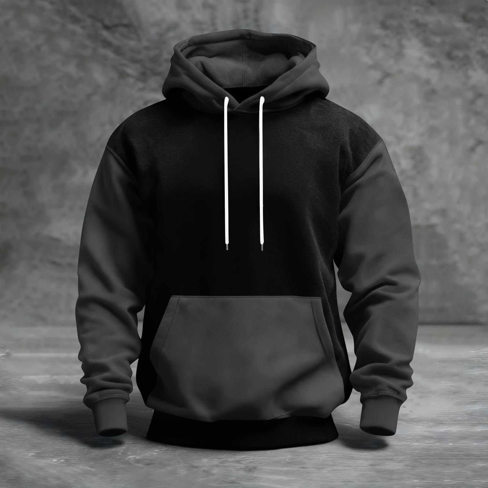 Choose one Heren Color Blocked Hoodie Met Zakken Casual En Comfortabel L
