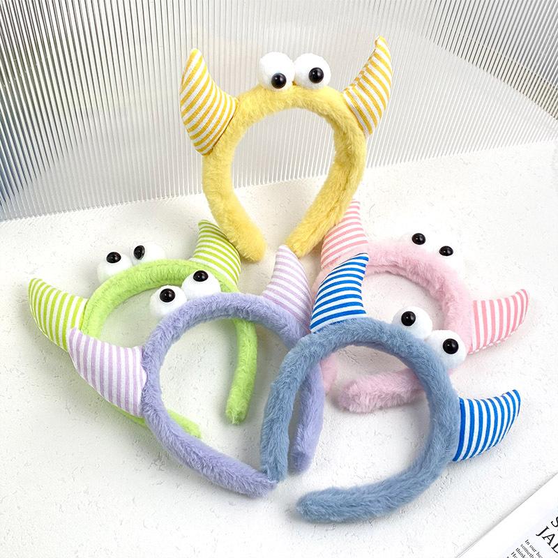 Headbands Style Cute Big Eyed Pointed Horned Monster Womens Hair Accessories