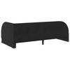 L Shaped Bed Frame with Headboard Black 90 Cm X 190 Cm Velvet