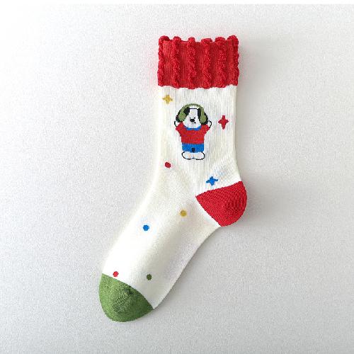 Korean Socks Female Cartoon Puppy Tube Socks Fashion All-match Dachshund Socks New Style