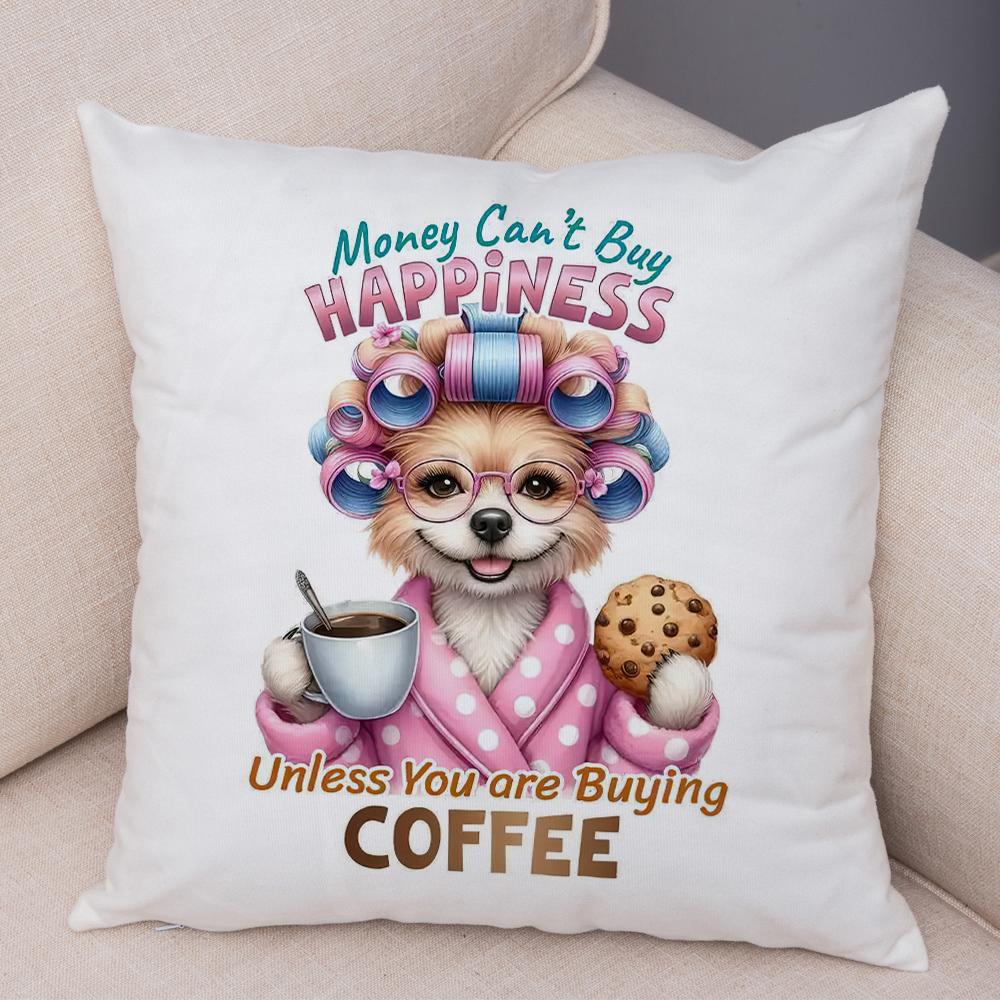 Smiling Monkey Pillowcase Double Print Do Not Disturb Sloth Cushion Cover Soft Plush Sassy Duck Pillowcase for Sofa Home Car