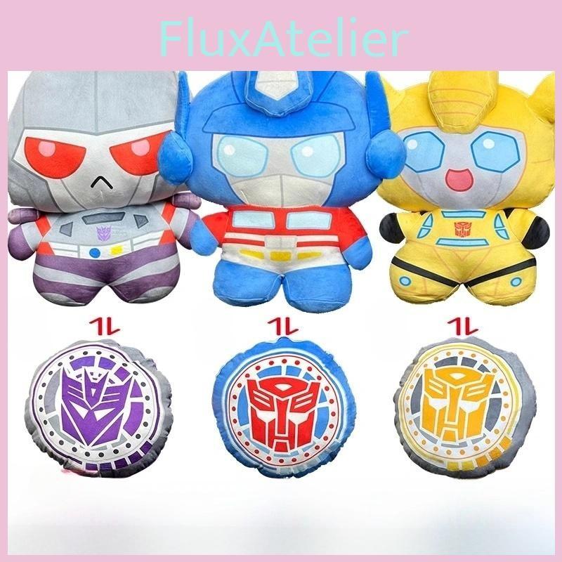 Transformers Plush Toy Flip Transform Throw Pillow Bumblebee Megatron Decor Gift