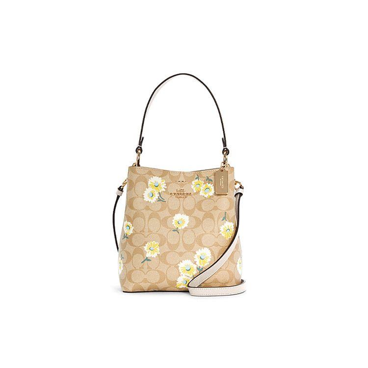 Coach C3411 Women Mini Cally Crossbody Bag Signature Canvas IMSIW Basic Set (Bag+Dust Bag)