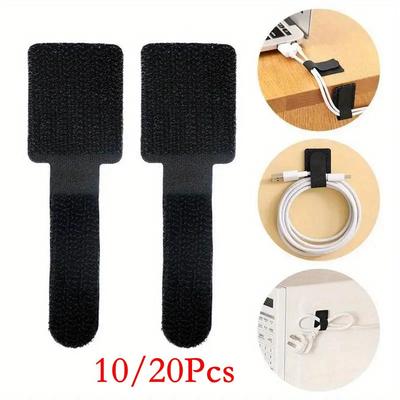 10/20 Stück lösbare Kabelbinder für Kabelmanagement, Kabelbinder aus Nylon für Mauskopfhörer, wiederverwendbare Loop-Hoop-Bandbänder
