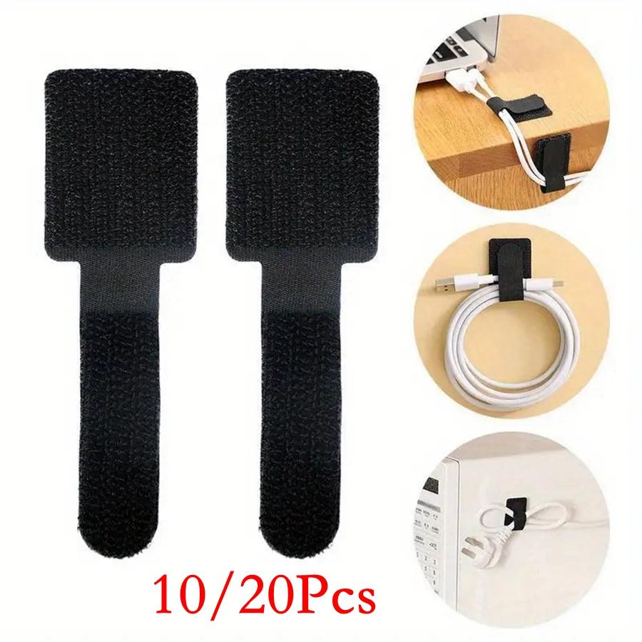 10/20Pcs Releasable Cable Organizer Ties Mouse Earphones Wire Management Nylon Cable Ties Reusable Loop Hoop Tape Straps Tie