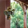Decorative Door Hanger for Front Doors Porch Home Decorations Chill Frog Doorbells Cool Beer Frog Welcome Bells Gift  Doorbells