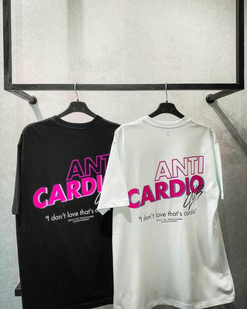 ANTI KARDIOTraining Lässiges Übergroßes Kurzarm Baumwoll-T-Shirt Fitnessstudio Training Herren Trainings-T-Shirts Oberteil Neue Mode Kleidung