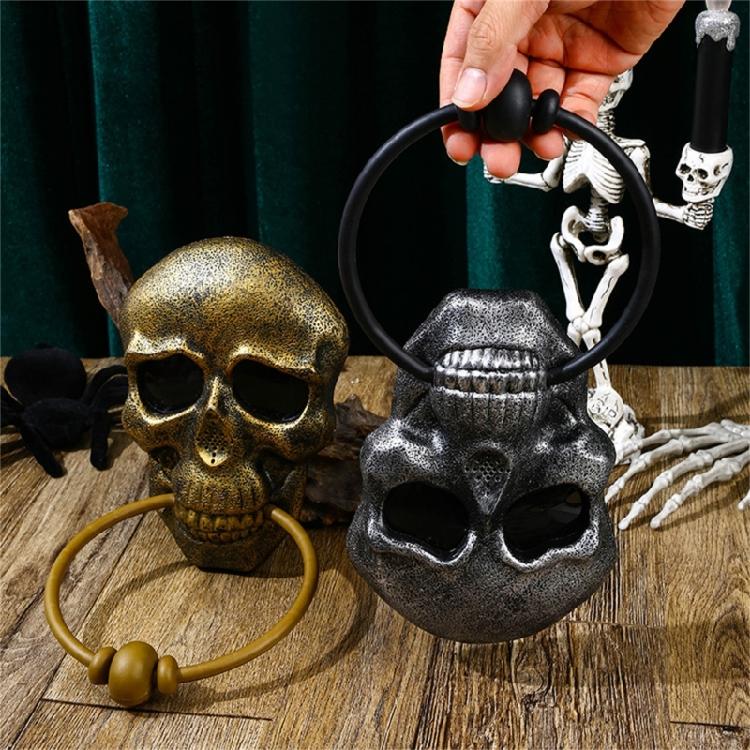 3D Skull Door Knocker Wall Hanging Decoration Gothic Skeletons Head Skull Art