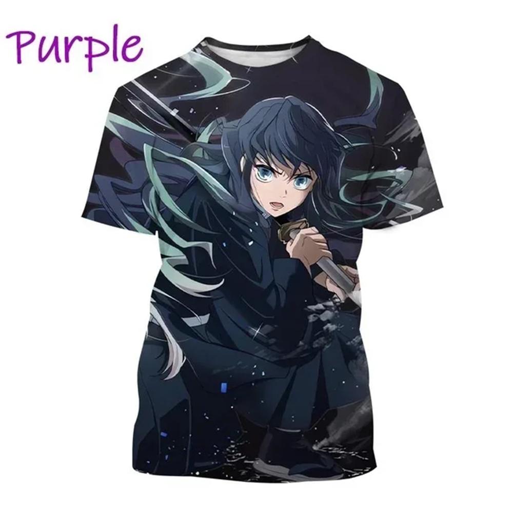 Trend Anime Demon Slayer Fashion T-Shirt Cartoon 3d Print Short Sleeve Top Street Comfort Casual Shirt Harajuku Tshirt