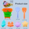 Children Summer Sand Playing Toys Plastic Seaside Outdoor Folding Bucket Water Gun Entertainment Over 3 Years Old Kids Gifts TMZ
