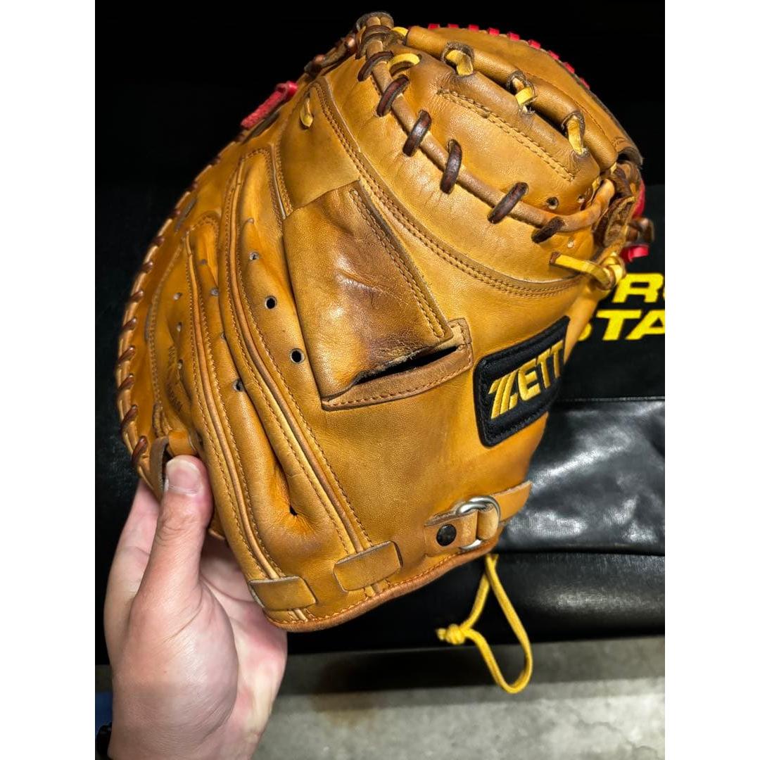 Used ZETT Pro Status Hard Catcher s Mitt