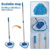 360° Rotating Triangle Cleaning Mop Extendable Long Handle Wet Dry Use for Ceiling Floor Wall Window