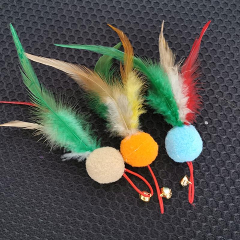10 Pack Charm Replacement with Bells and Ball for Interactive Cats Toy Entertainment Toy Length 7.1"