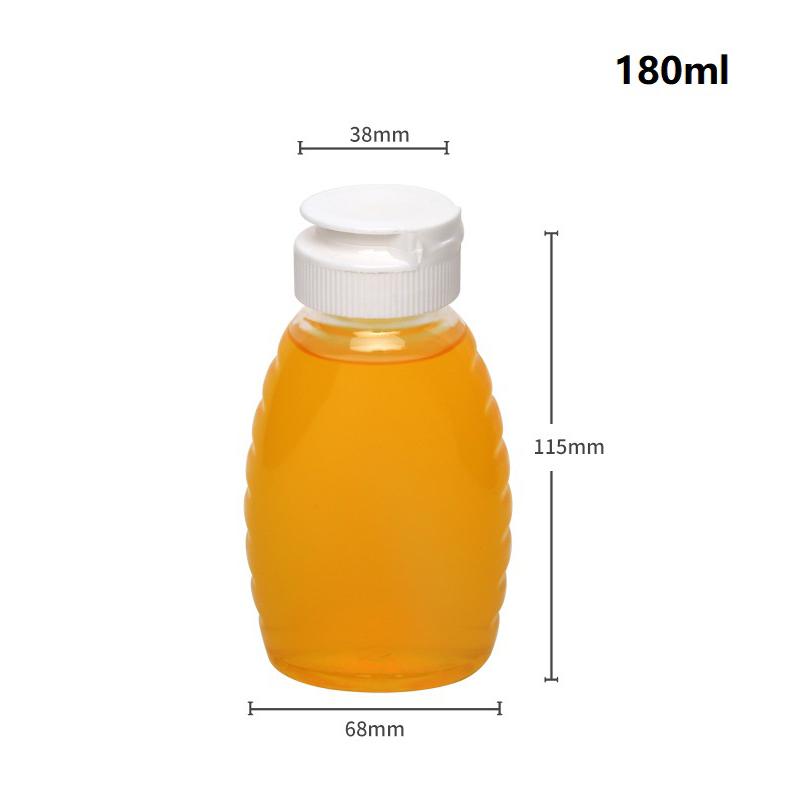 500g Honey Bottle Transparent Non-Drip Honey Dispenser Honey Squeeze Bottle Vinegar Oil Syrup Bottle Pot Dispenser Kitchen Tool