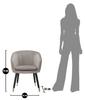 Parmchair Paris Grey Gold Cm 62X58X78