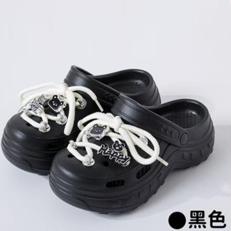 New thick-soled slippers women wear non-slip and wear-resistant cute cartoon eva slippers hole shoes wholesale